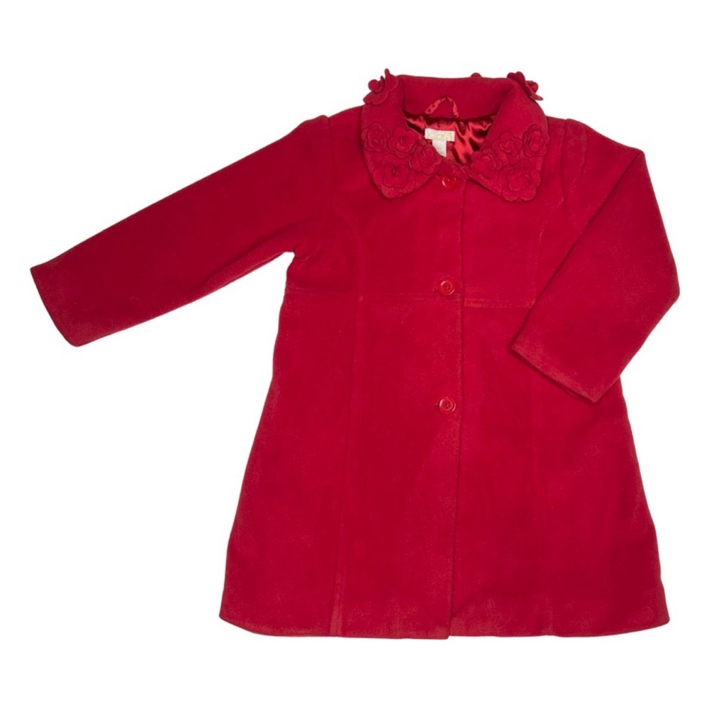 Children's Place Fleece Floral Collar Jacket